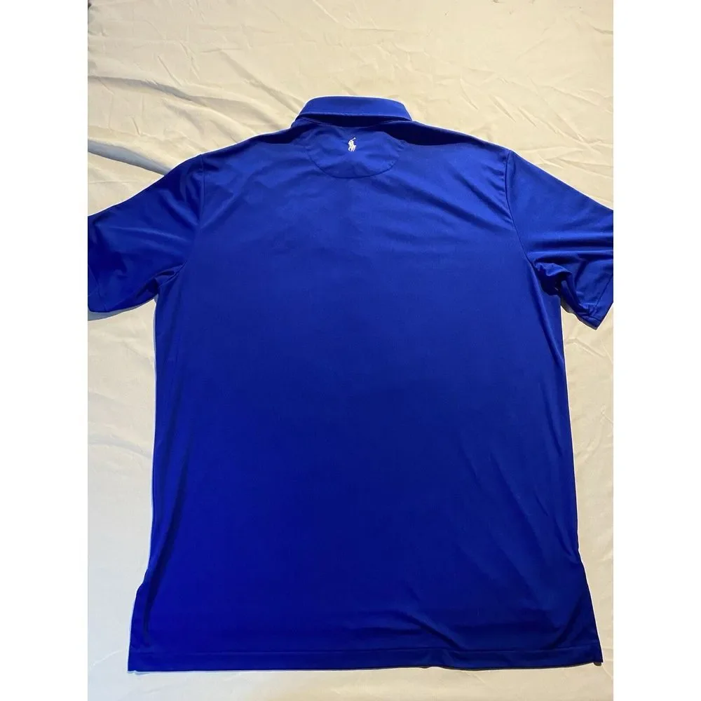 Ralph‎ Lauren Polo Golf Shirt Mens XL Blue 2015 US Open Chambers Bay Performance